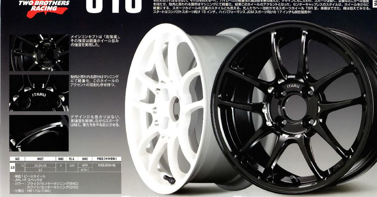 RAYSからTBRブランド ITARU 010 新発売 | それ以外のNews | 有限会社